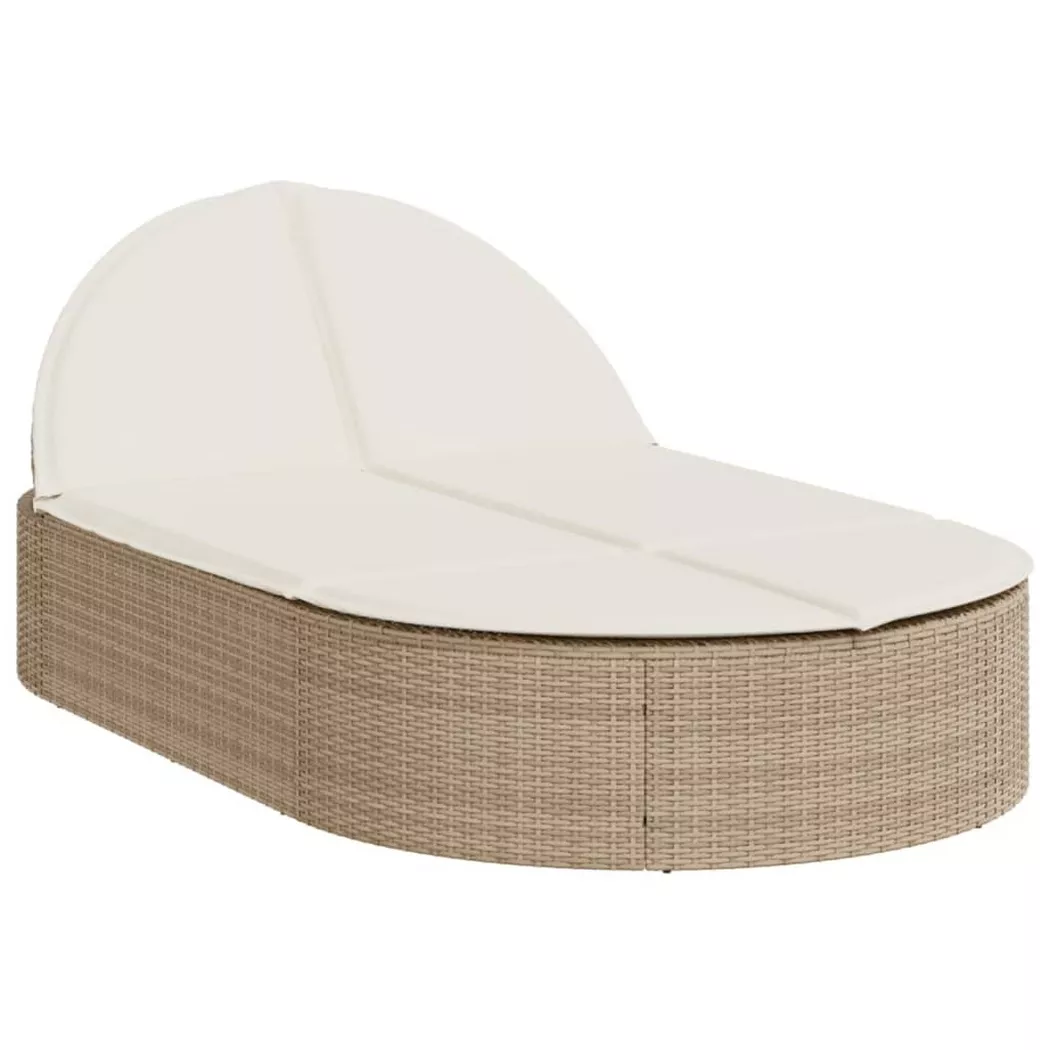 VidaXL - Doppel-sonnenliege poly-rattan, One Size, Beige