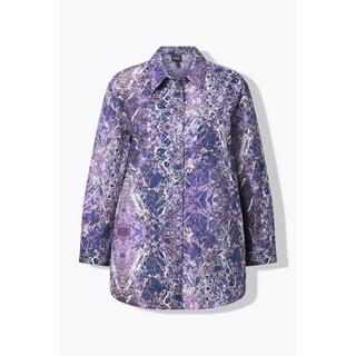 Ulla Popken Blusa lunga Collo a camicia Maniche lunghe più lunga dietro  