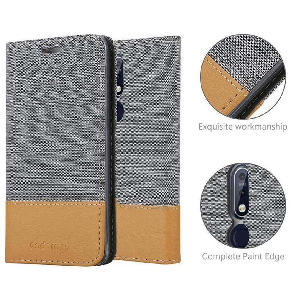 Cadorabo  Housse compatible avec Nokia 7,1 - Coque de protection avec fermeture magnétique, fonction de support et compartiment pour carte 