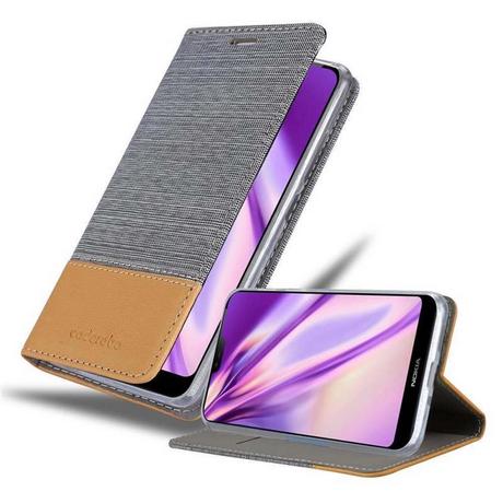 Cadorabo  Housse compatible avec Nokia 7,1 - Coque de protection avec fermeture magnétique, fonction de support et compartiment pour carte 