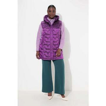 Gilet trapuntato e smanicato con scollo rotondo, materiale riciclato ed effetto piumino