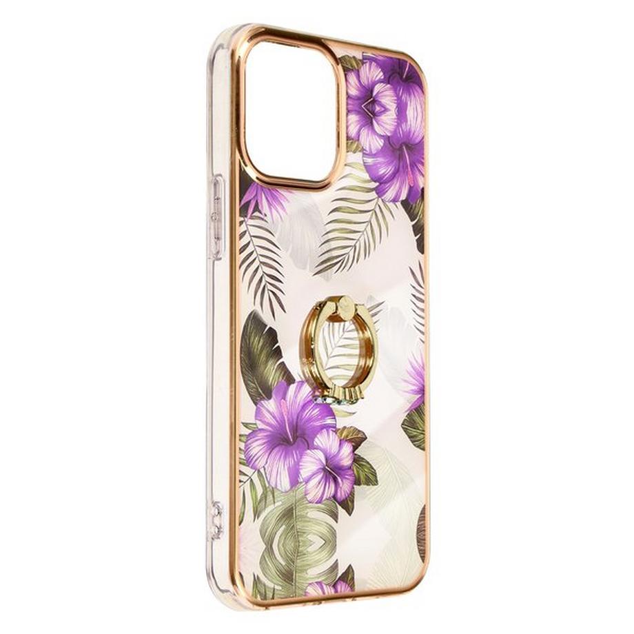 Avizar  Coque Fleurs violet iPhone 12 Pro Max 