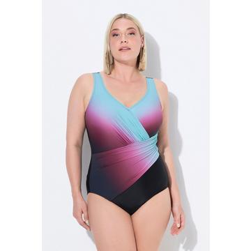 Costume da bagno con drappeggio, gradiente di colore, coppe morbide e materiale riciclato