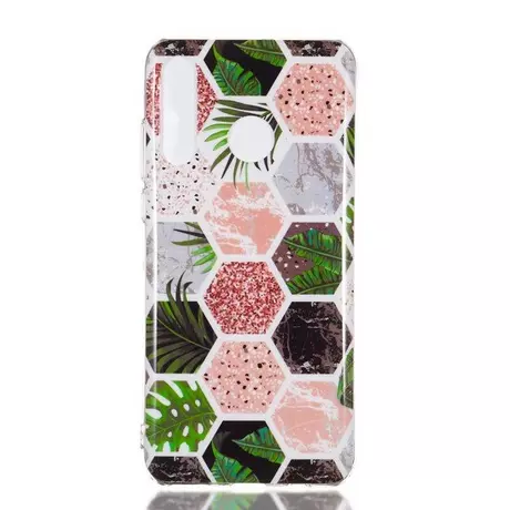 Cover-Discount  Huawei P30 Lite - Softes Silikon Gummi Case Marble Weiss