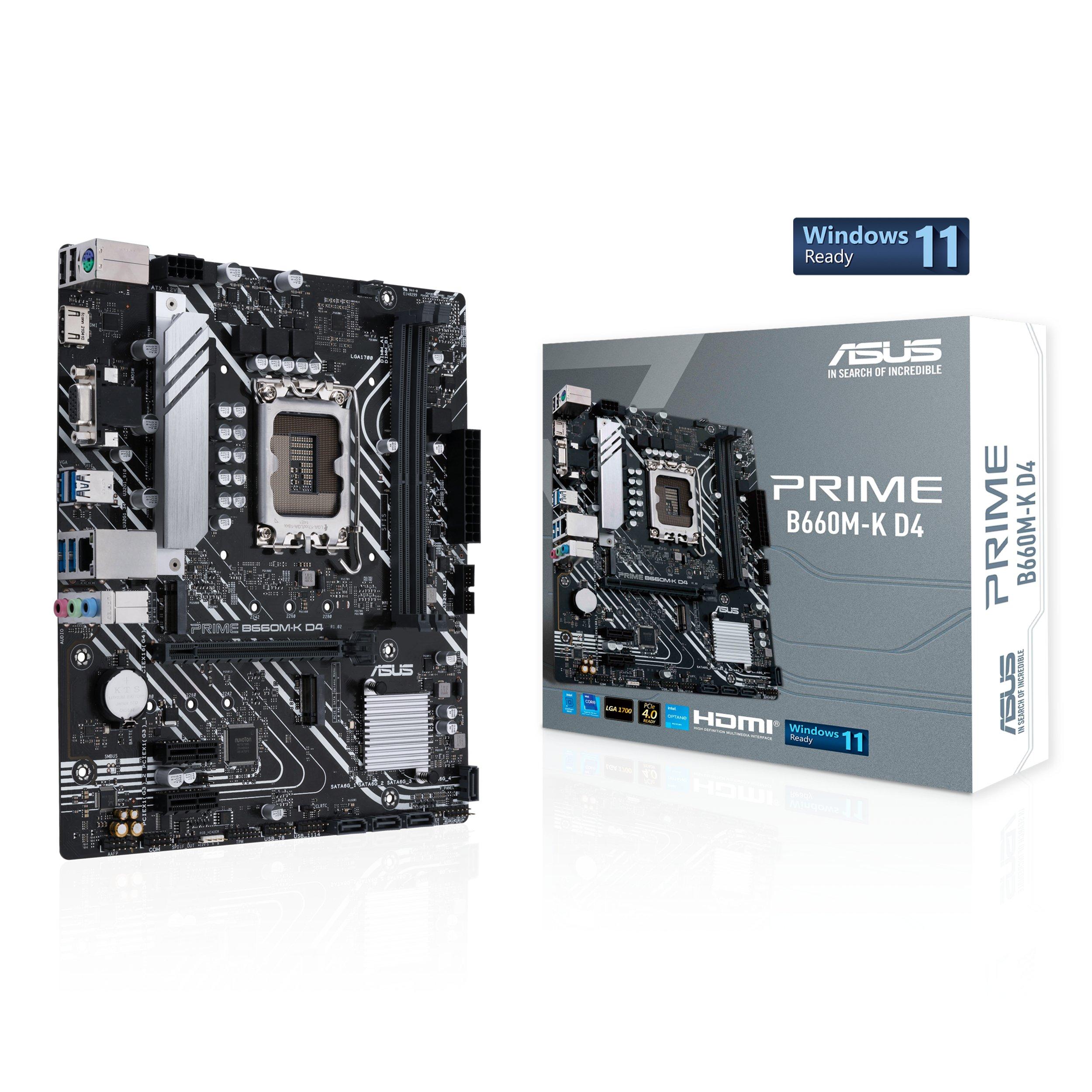 ASUS  PRIME B660M-K D4 Intel B660 LGA 1700 micro ATX 