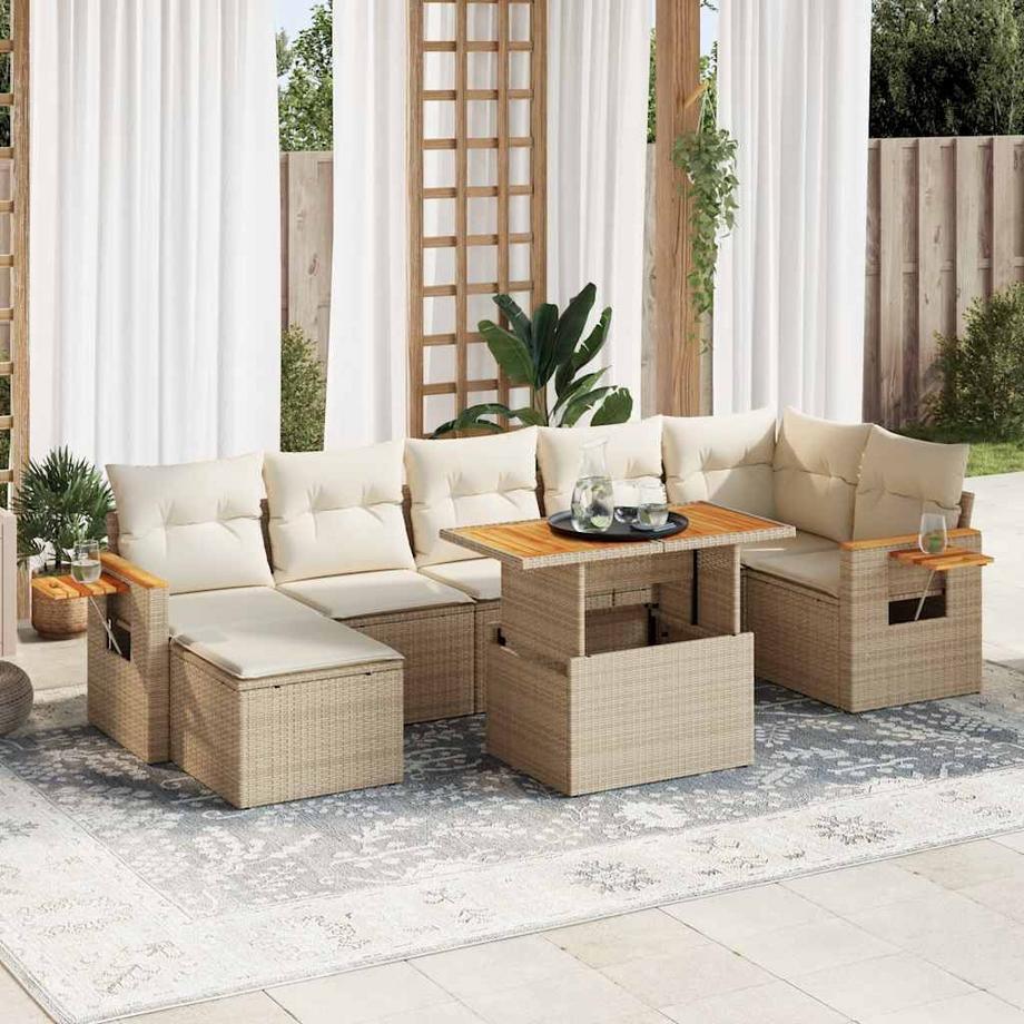 VidaXL set divano da giardino Polirattan  
