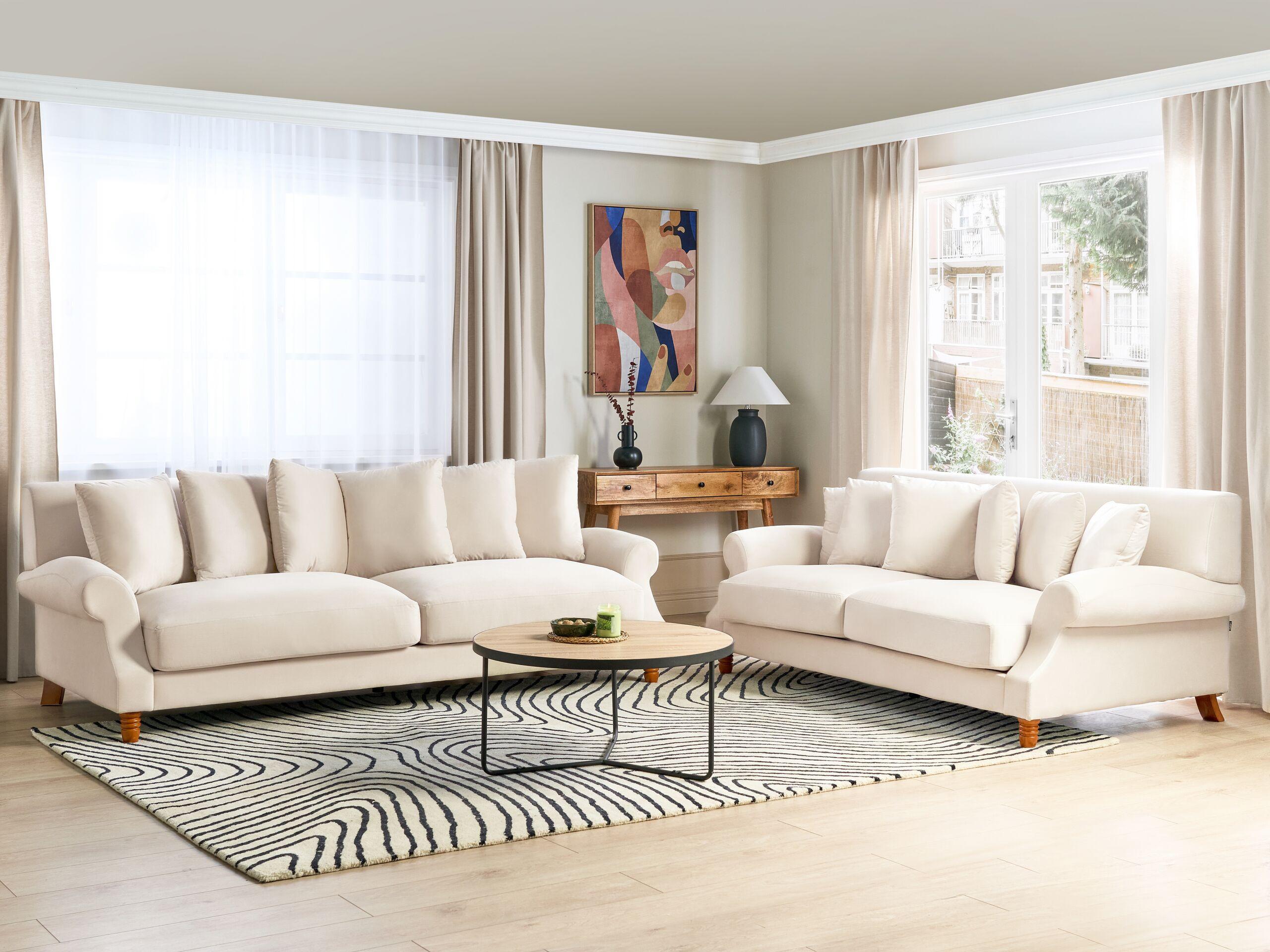 Beliani 2 Sitzer Sofa aus Samtstoff Glamourös EIKE  