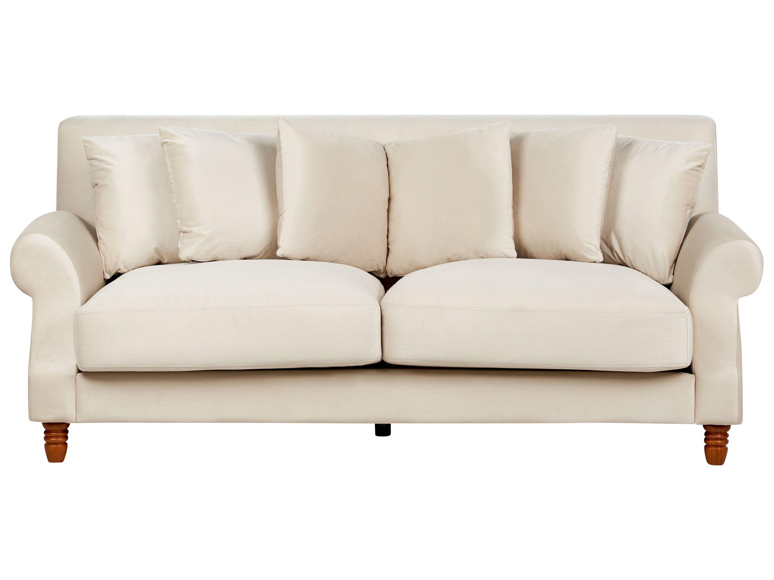 Beliani 2 Sitzer Sofa aus Samtstoff Glamourös EIKE  
