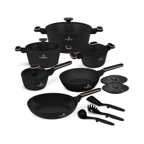 Berlinger Kochgeschirr-Set 15-teiliges PRO Black Rose Collection  