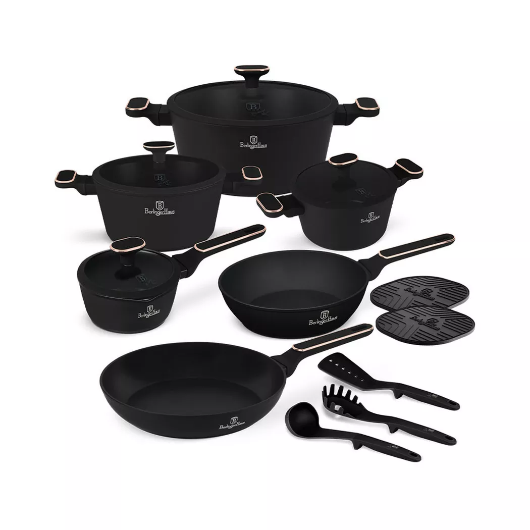Berlinger - Kochgeschirr-Set 15-teiliges PRO Black Rose Collection, One Size