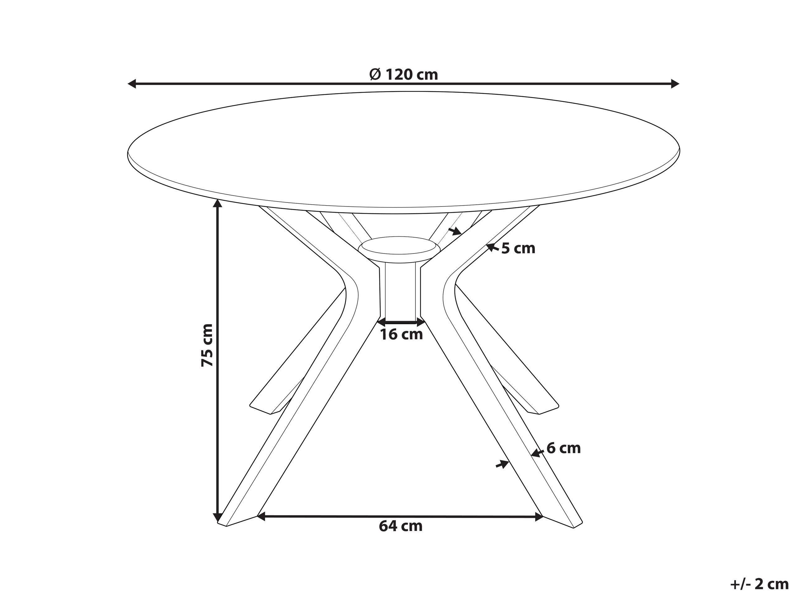 Beliani Table de repas en MDF Rétro TYMIS  