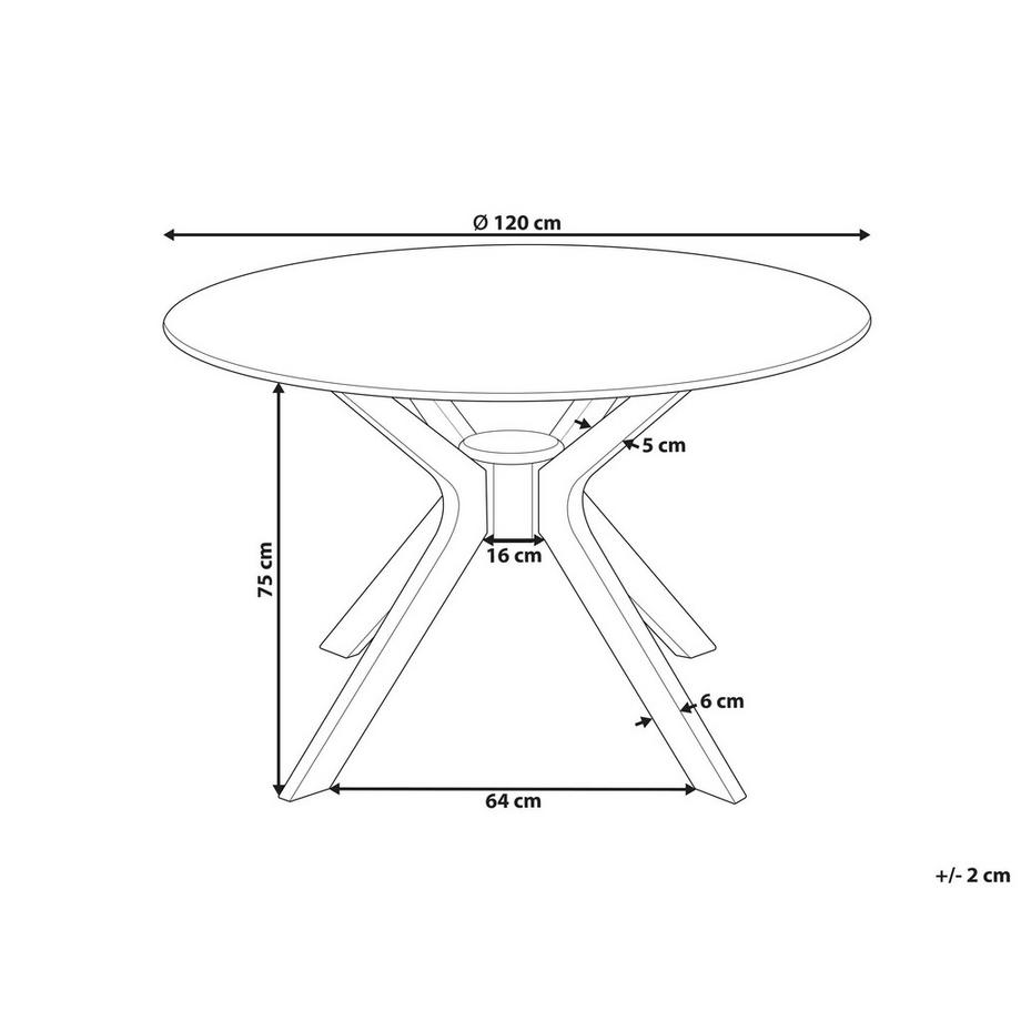Beliani Table de repas en MDF Rustique TYMIS  