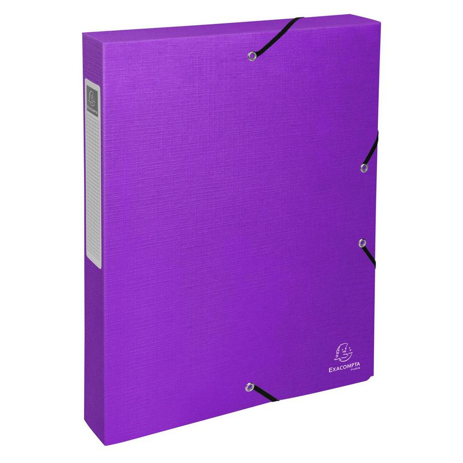 Exacompta Boite de classement Exabox Dos 40mm carte enduite Teksto - A4 - x 8  