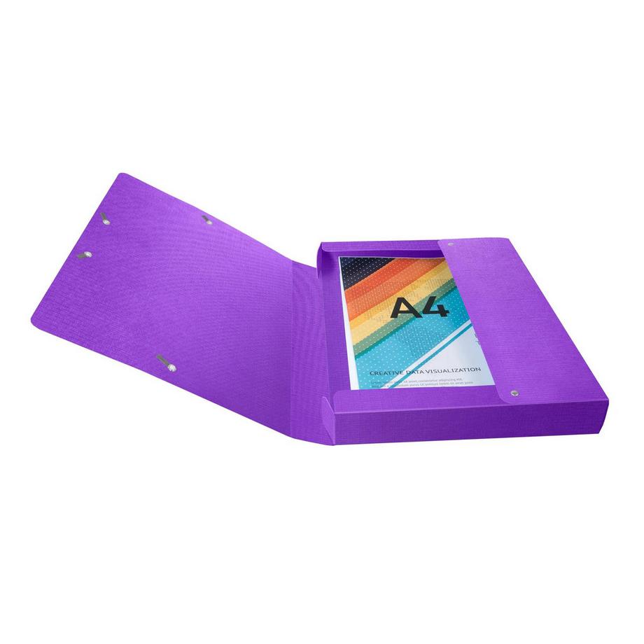 Exacompta Boite de classement Exabox Dos 40mm carte enduite Teksto - A4 - x 8  