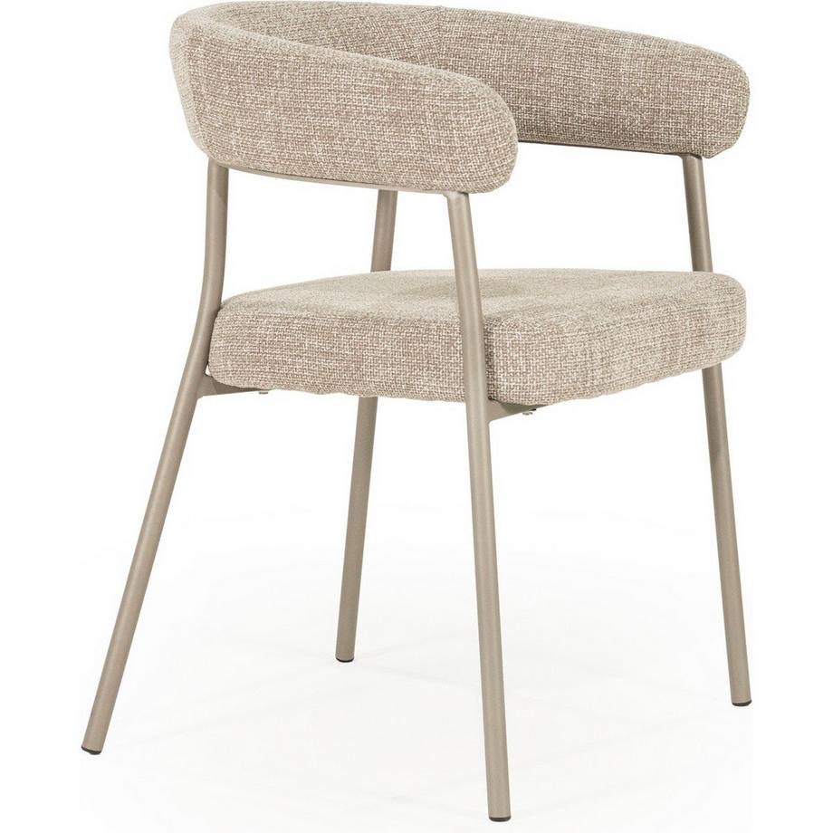 mutoni Chaise de salle à manger Yovi taupe  