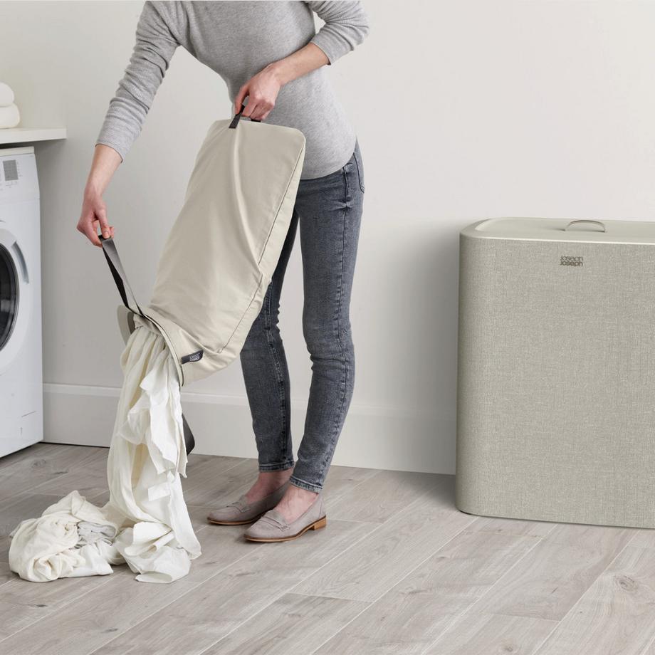 JosephJoseph JosephJoseph - TOTA Panier à linge 90L trio - Beige  