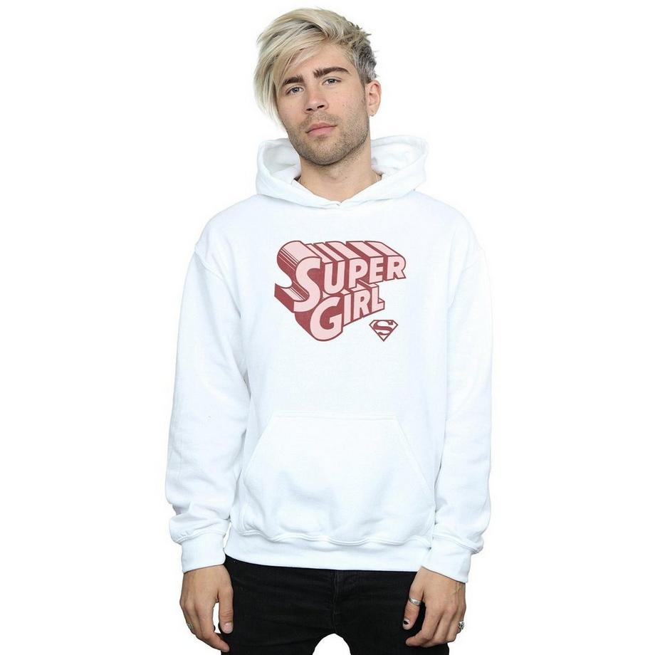 DC COMICS Supergirl Logo Felpa con Cappuccio  
