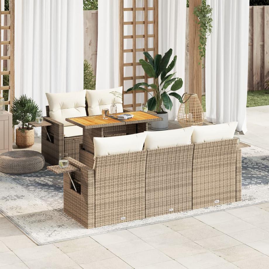 VidaXL Ensemble de canapés de jardin rotin synthétique  