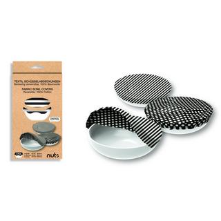 Nuts Innovations  Bowl Cover Streifen Punkte 3er Set 