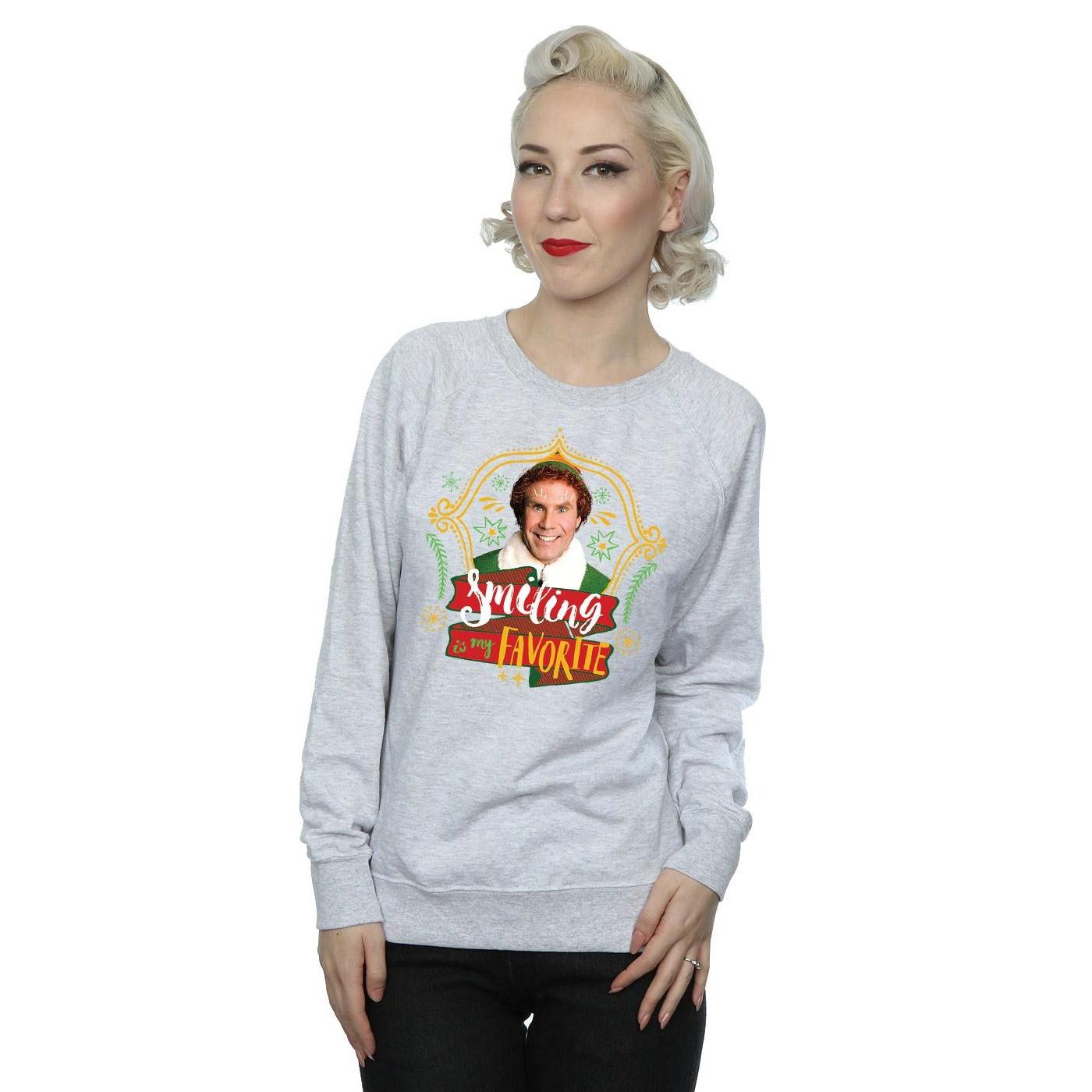Elf Smiling Is My Favorite Sweatshirt  