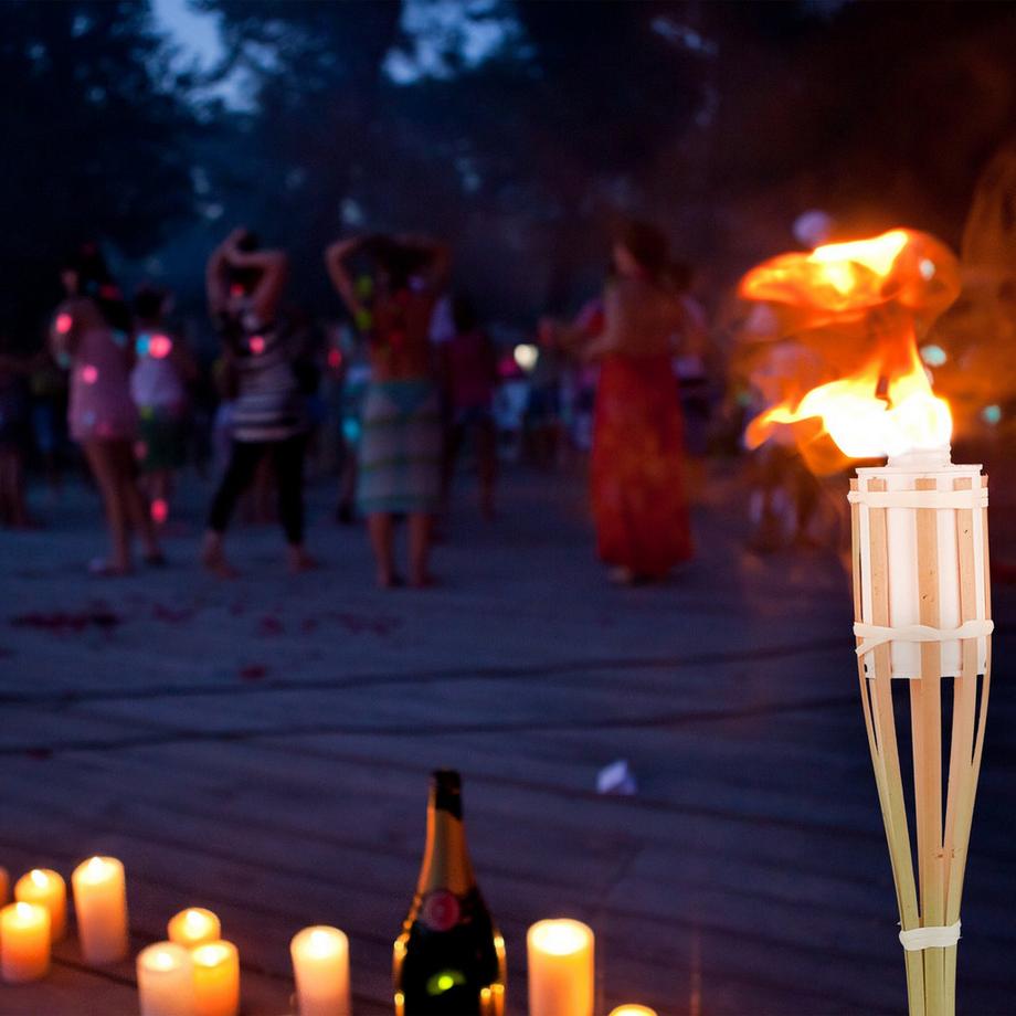 B2X Torches de jardin en bambou, lot de 16  