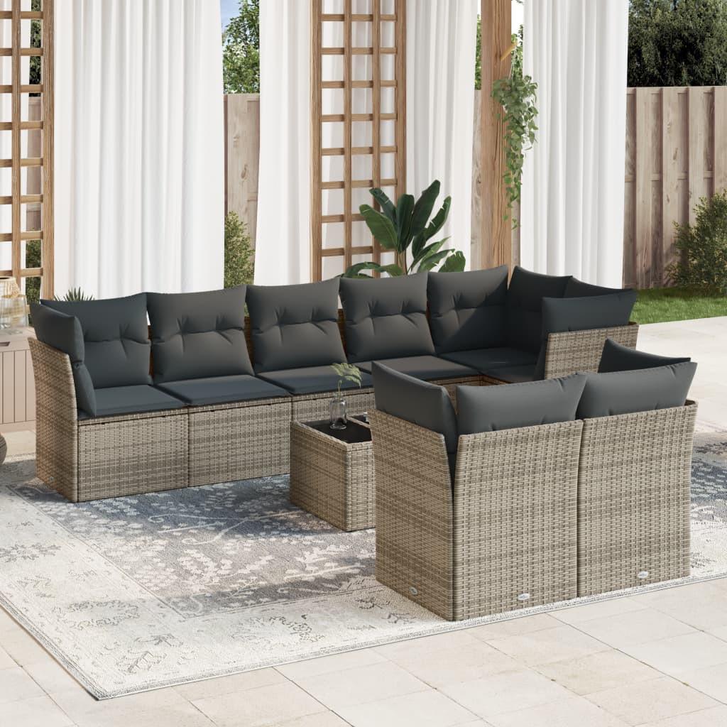 VidaXL set divano da giardino Polirattan  