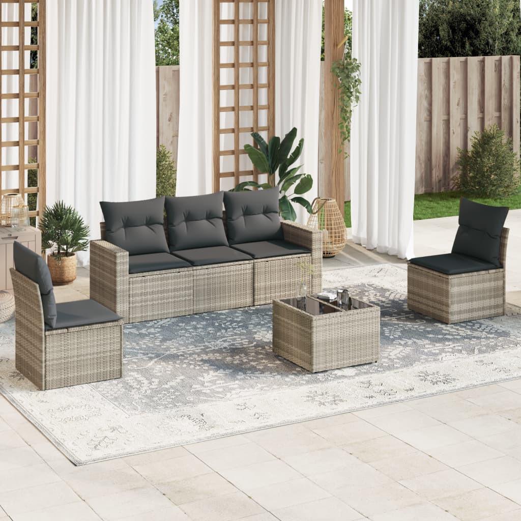 VidaXL set divano da giardino Polirattan  