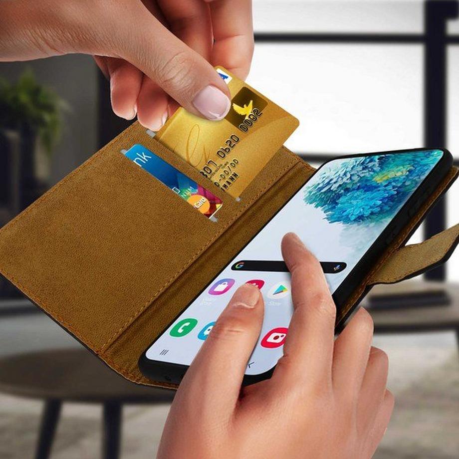 Avizar  Étui Galaxy S20 Plus Cuir - Noir 