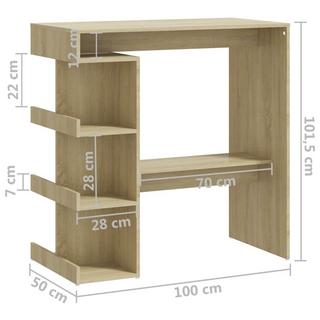 VidaXL Table de bar bois d'ingénierie  