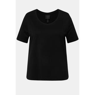 Ulla Popken  T-shirt col rond et manches courtes, modal mélangé - coupe Classic Fit 