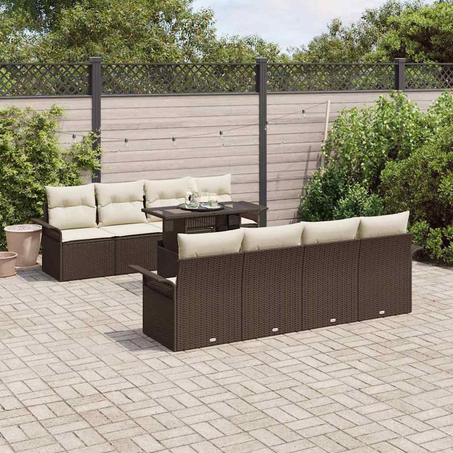 VidaXL Ensemble de canapé de jardin poly rattan  