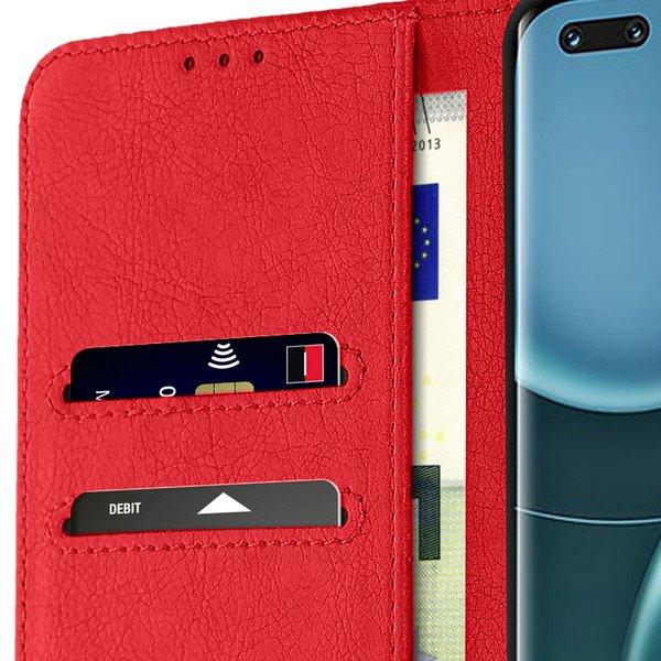 Avizar  Etui Honor Magic4 Pro Portefeuille Rouge 