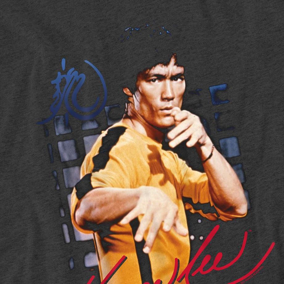Bruce Lee T-Shirt Graphique Jumpsuit Jaune  