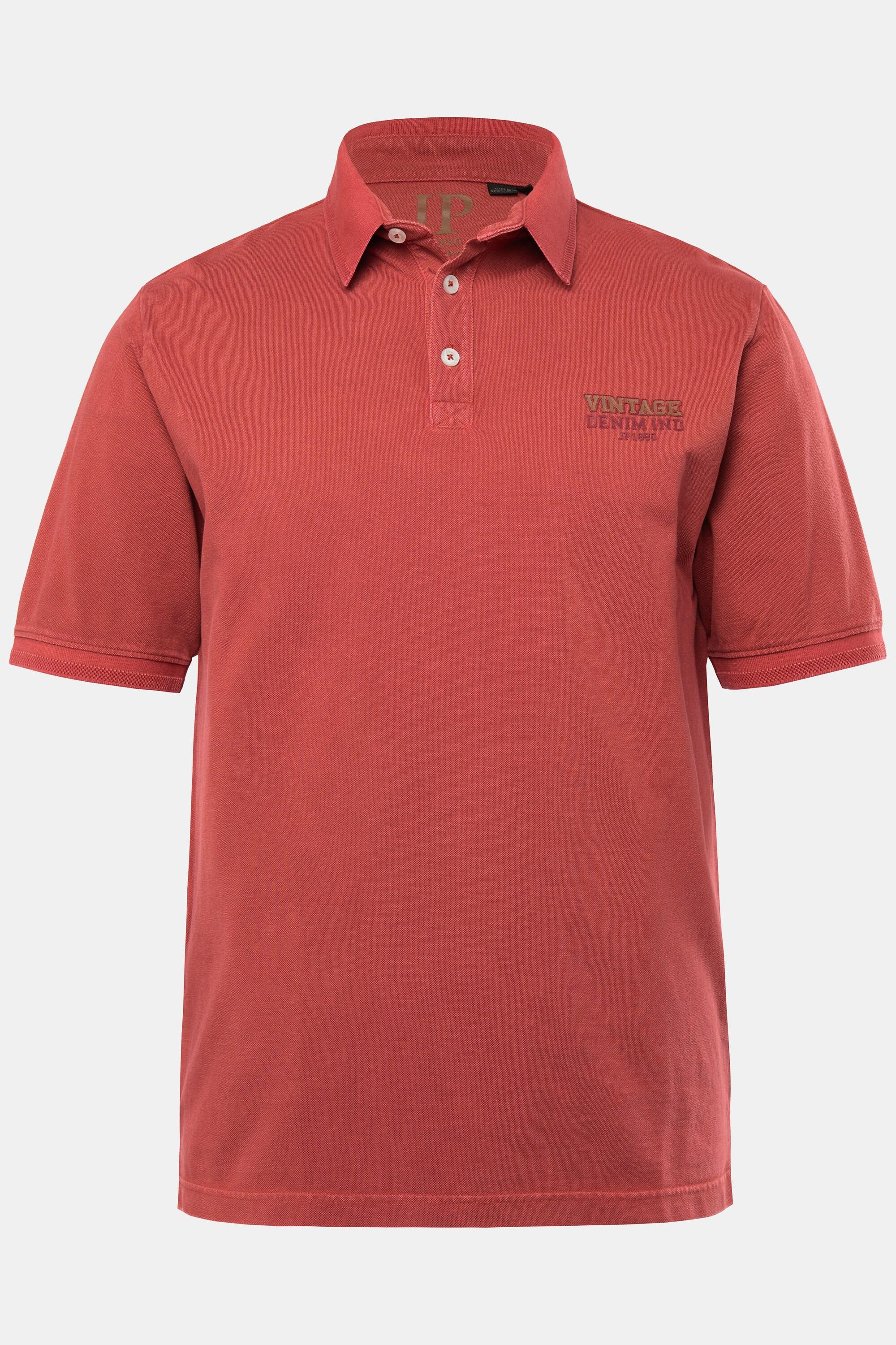 JP1880 Halbarm Print Poloshirt Vintage Look  