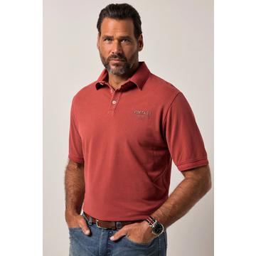 Poloshirt, Halbarm, Print, Vintage Look