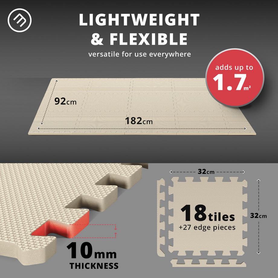 Bemaxx  Bemaxx Set di tappetini protettivi per puzzle 18 Pieces Beige 