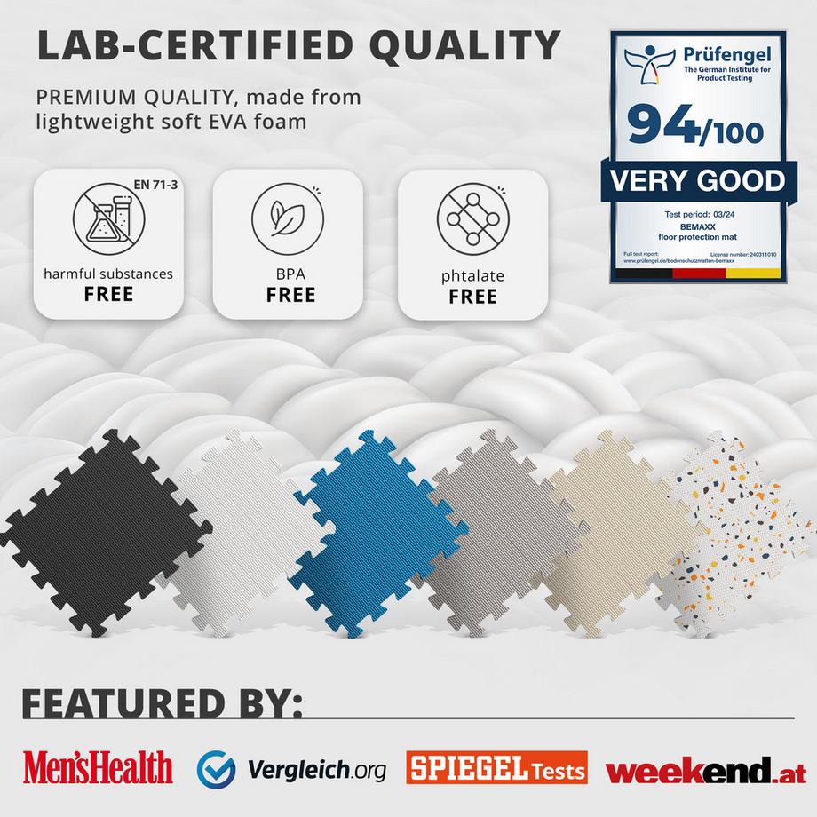 Bemaxx  Bemaxx Set di tappetini protettivi per puzzle 18 Pieces Beige 