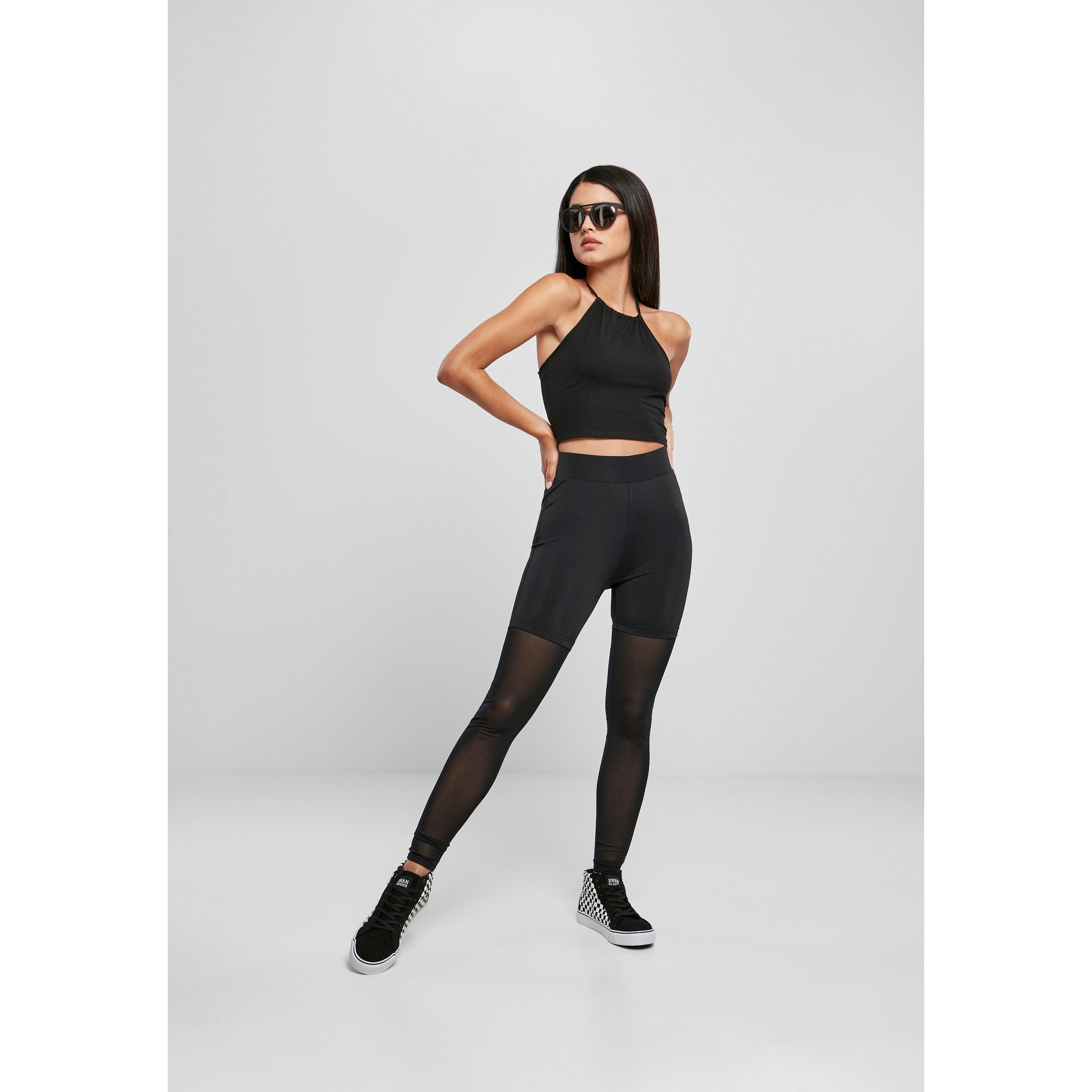 URBAN CLASSICS  legging a vita alta tech mesh 