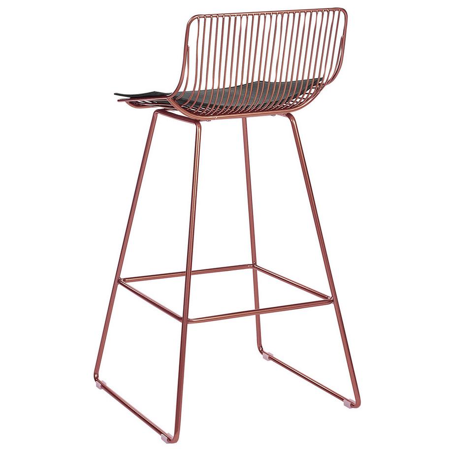 Beliani Set mit 2 Barstühlen aus Stahl  FREDONIA  