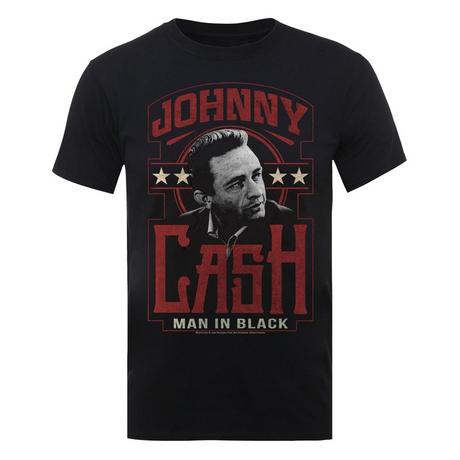 Johnny Cash Man In Black T-Shirt  