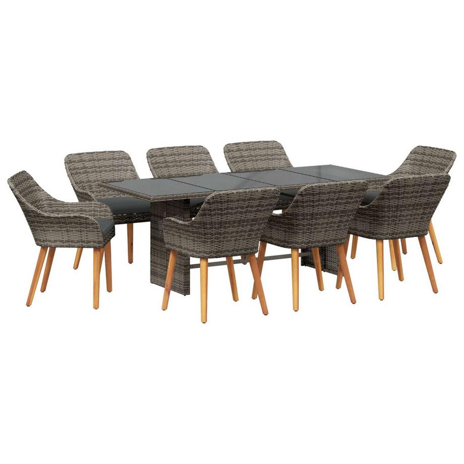 Ensemble de salle à manger pour jardin poly rattan