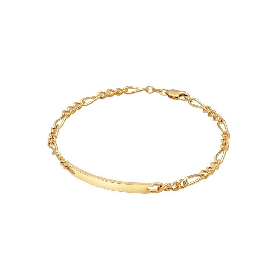 Kuzzoi  Armband  Id Platte Figaro Klassisch 