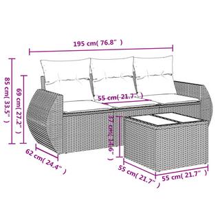 VidaXL Garten sofagarnitur poly-rattan  