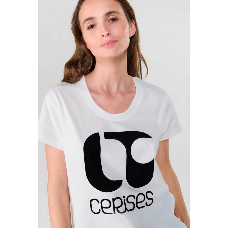le temps des cerises Taolo Bedrucktes Kurzarm T-Shirt  