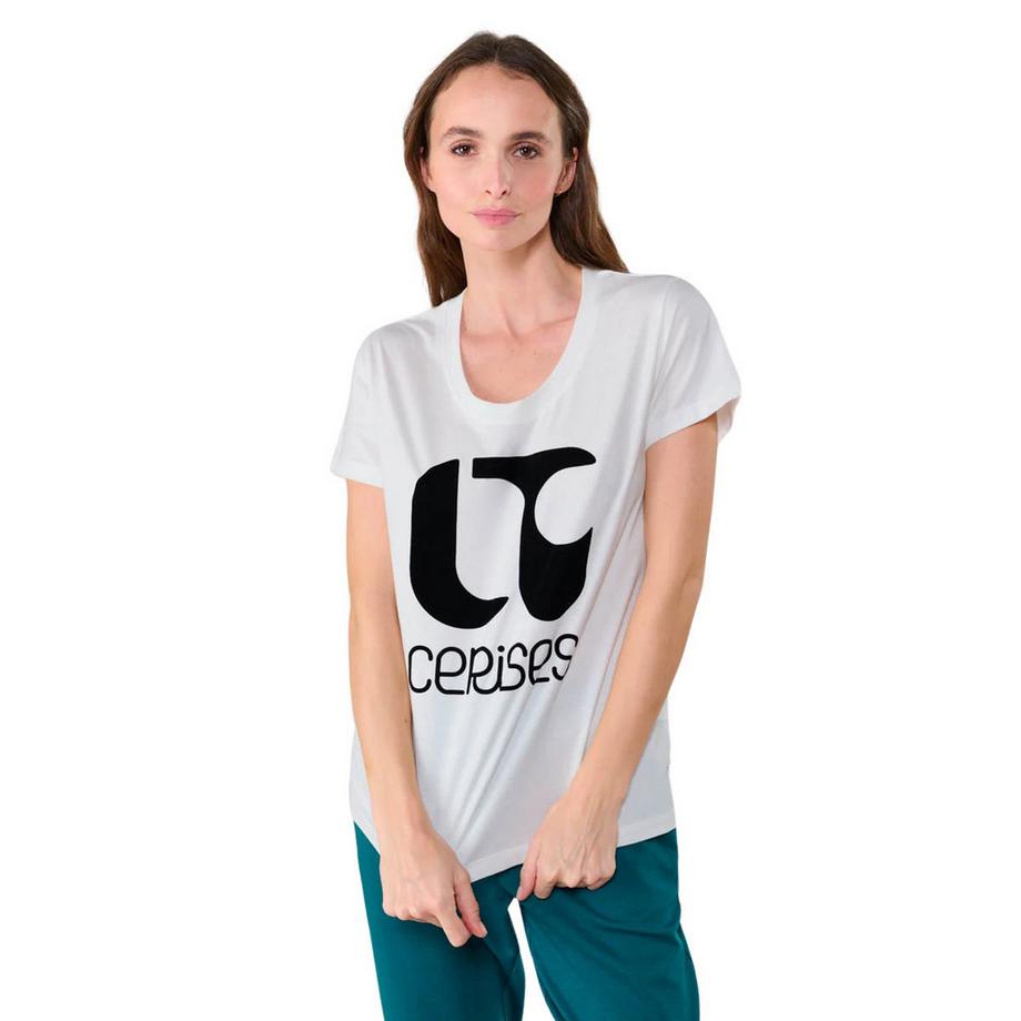 le temps des cerises Taolo Bedrucktes Kurzarm T-Shirt  
