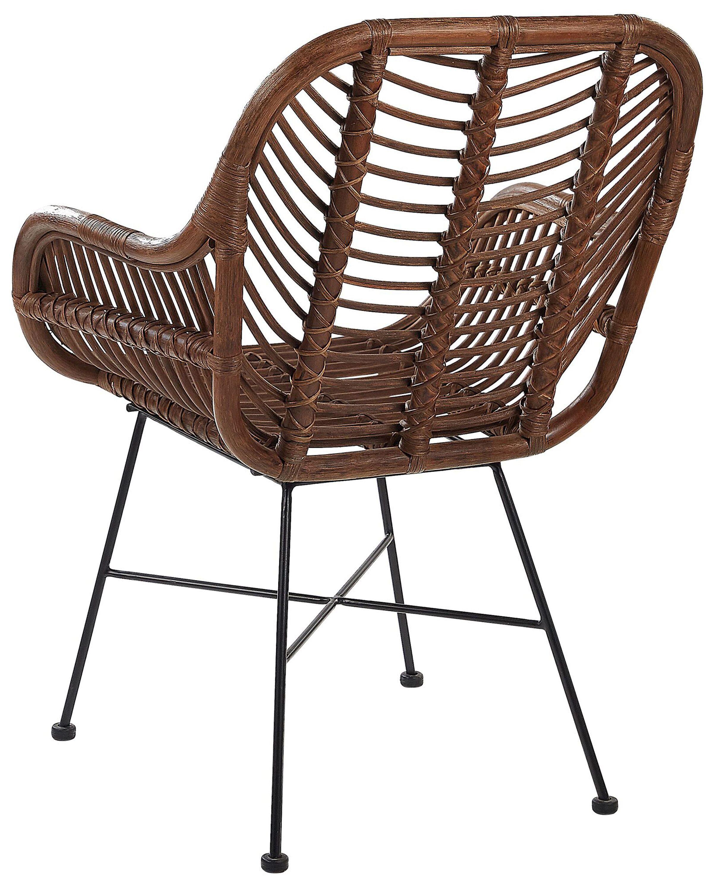 Beliani Chaise de salle à manger en Rotin Boho CANORA  