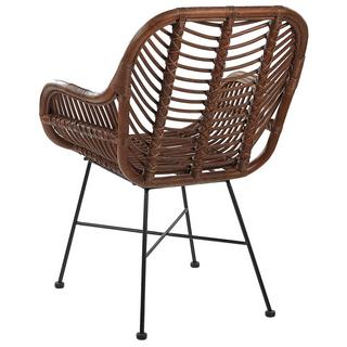 Beliani Chaise de salle à manger en Rotin Boho CANORA  