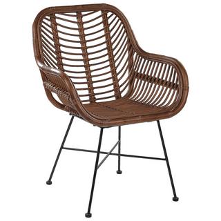 Beliani Chaise de salle à manger en Rotin Boho CANORA  