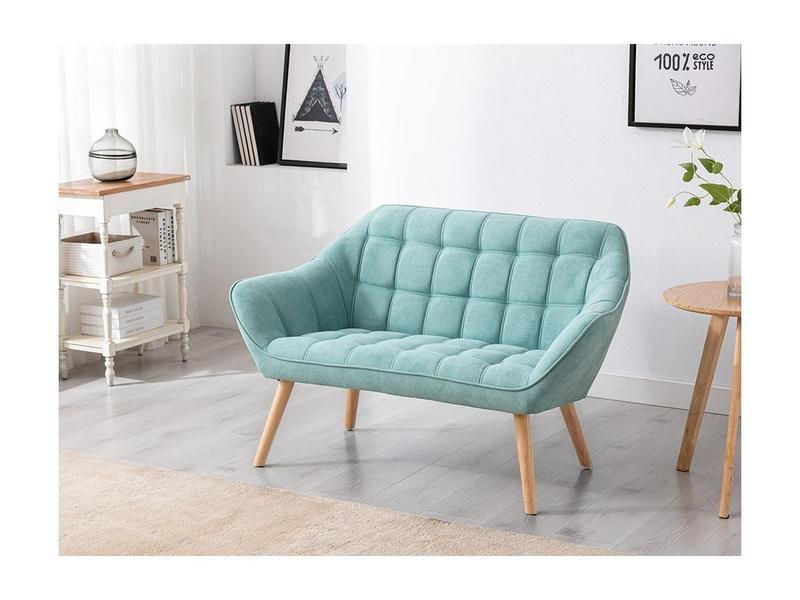 Vente-unique Canapé 2 places fauteuil en tissu d'eau CASERTA  