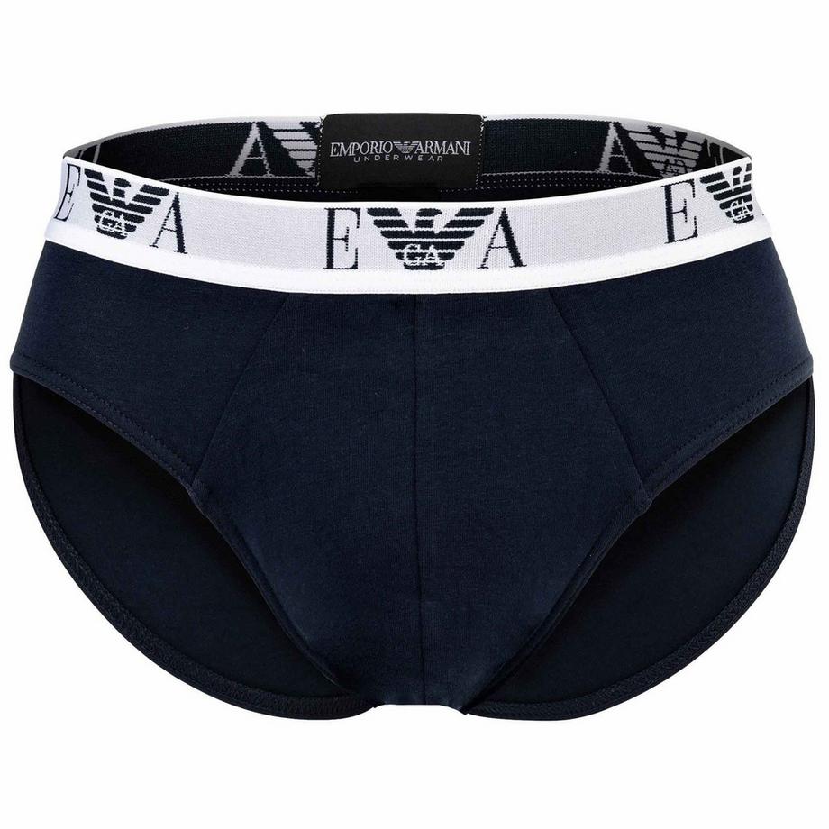 EMPORIO ARMANI Slip Moulant Monogramme Audacieux Pack de 3  